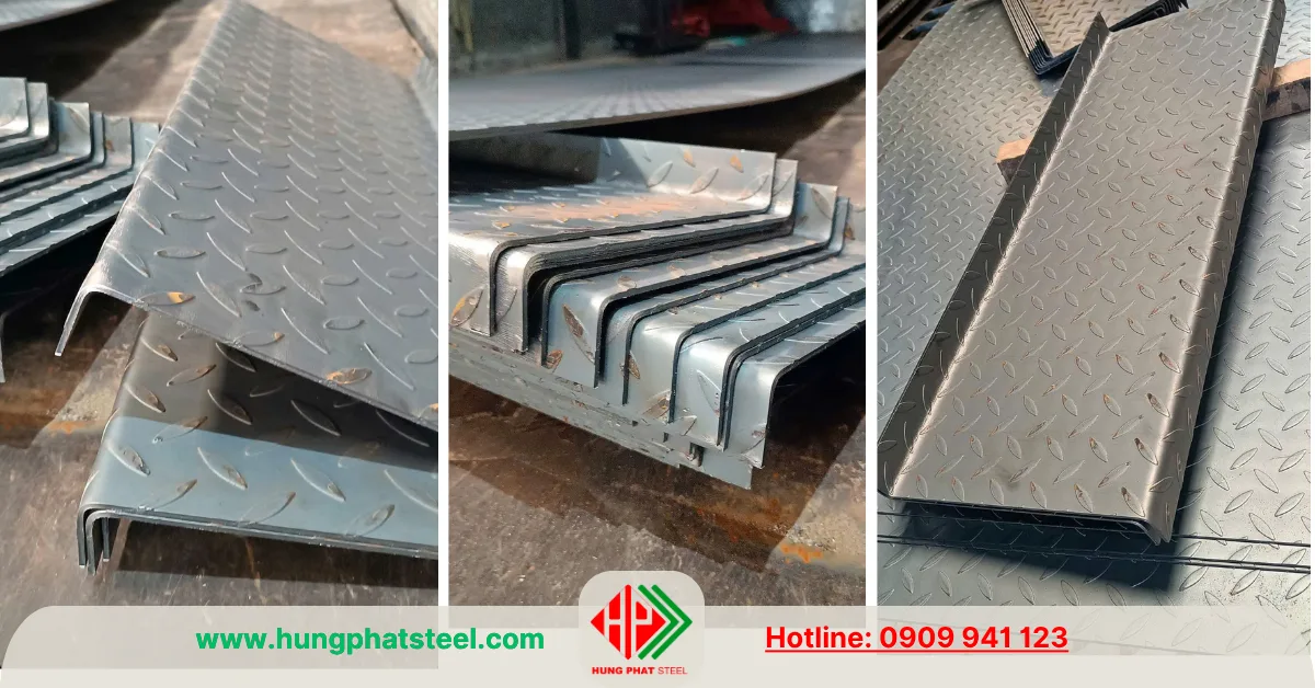 Gia công chấn dập uốn cắt CNC thép tấm gân theo yêu cầu