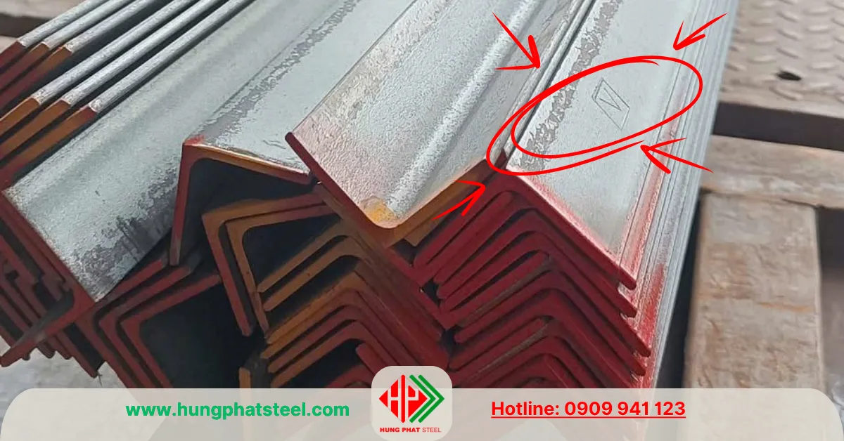 Hình ảnh thực tế thép V Nhà Bè (logo V)