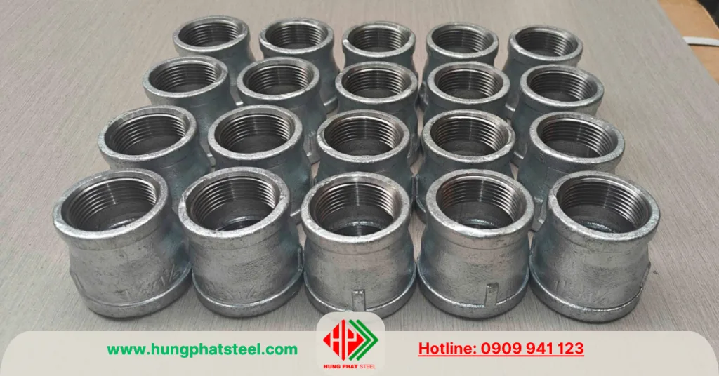 Bầu giảm ren mạ kẽm (côn thu ren)