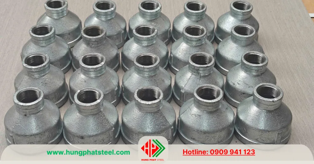 Bầu giảm ren mạ kẽm (côn thu ren)
