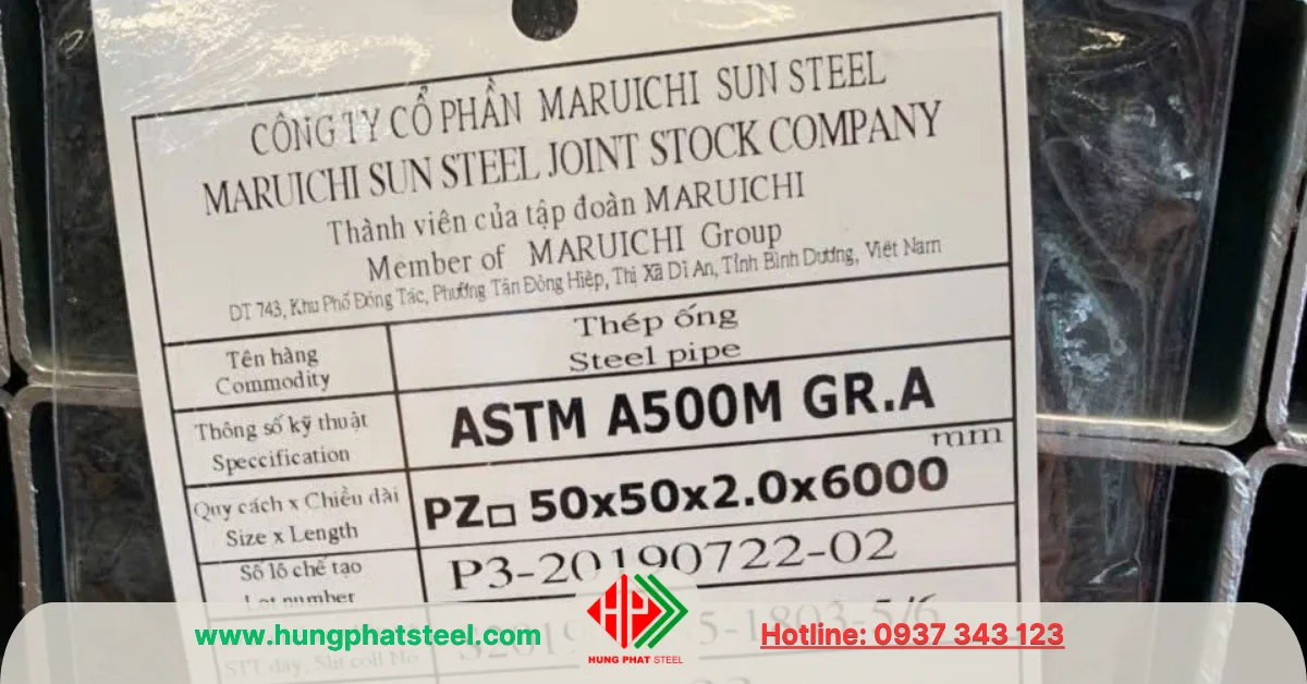 Thép hộp Maruichi Sunsteel Sunsco