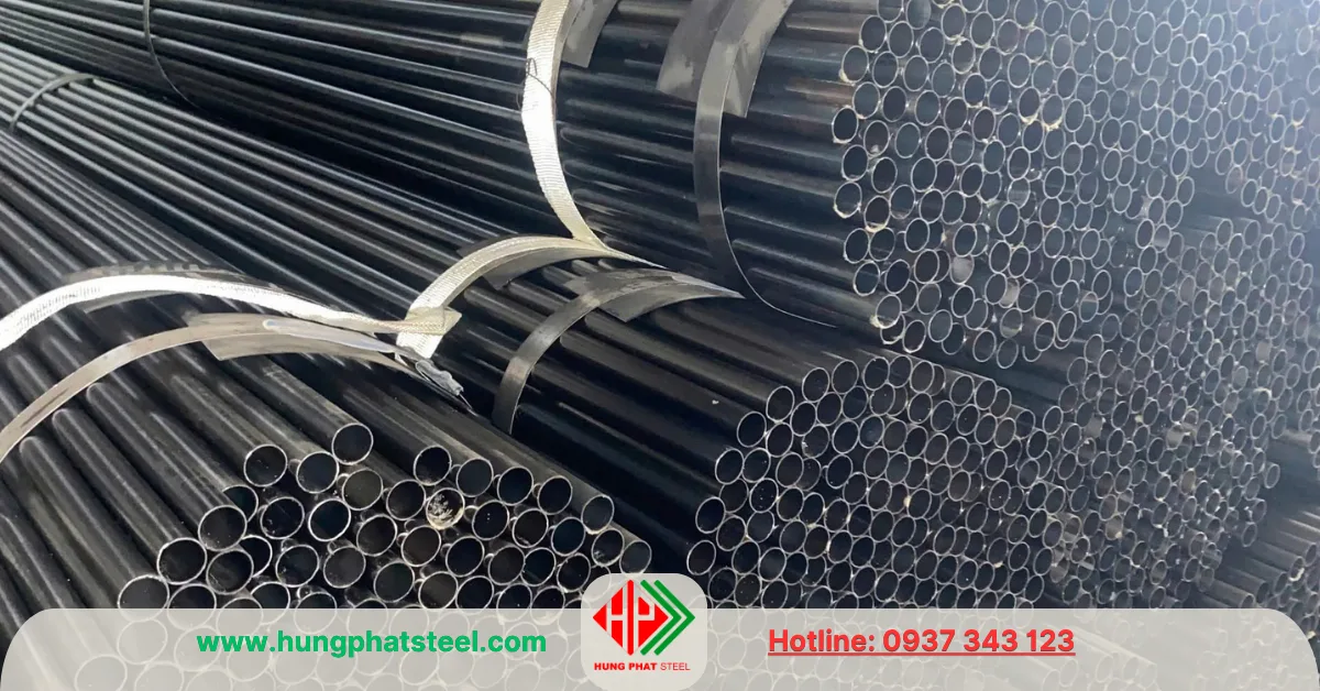 Ống thép đen phi 27 - Ảnh chụp thực tế