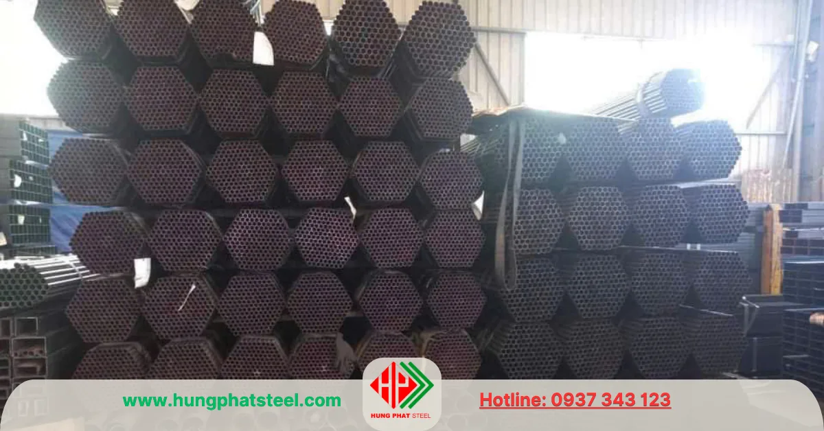 Ống thép đen phi 27 - Ảnh chụp thực tế