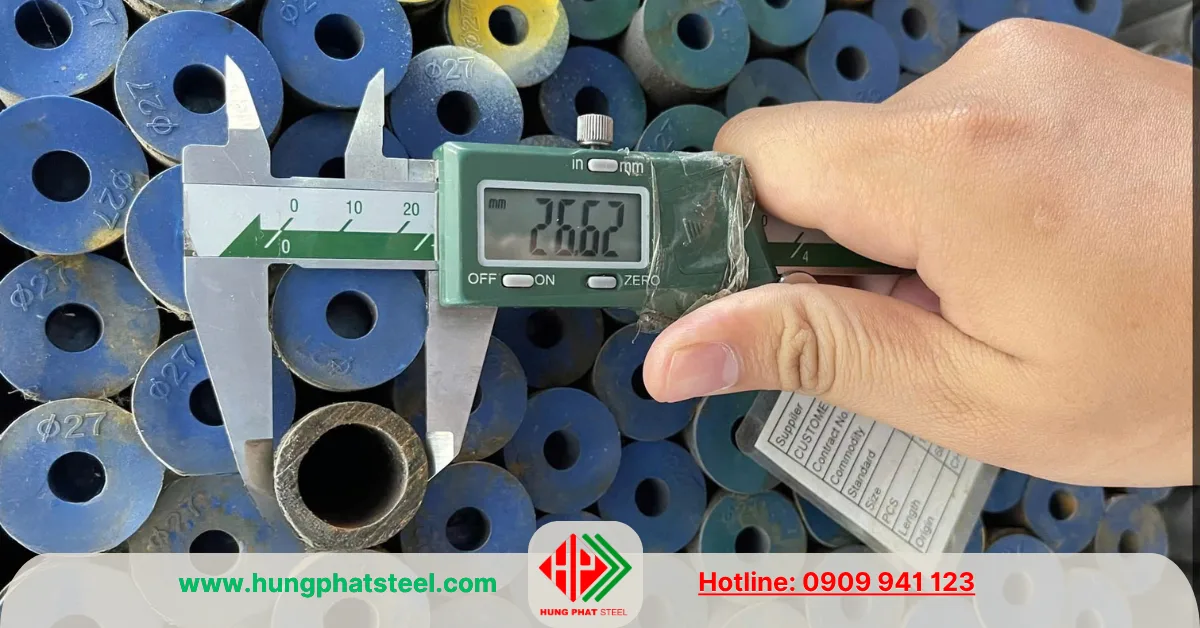 Ống thép đúc phi 27 x 3.91mm (OD26.67mm DN20 x SCH80)