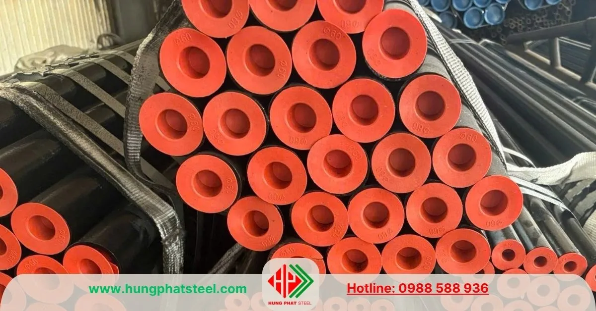 Ống thép đúc phi 60 DN50 (loại sơn đen bên ngoài)