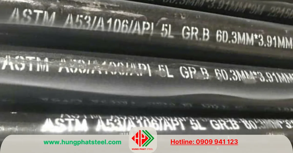 Ống thép đúc phi 60.3 x 3.91mm (DN50 SCH40)