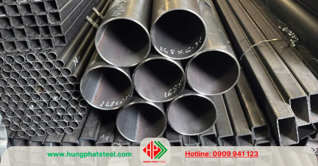 Ống thép hàn đen phi 168 x 6.35mm