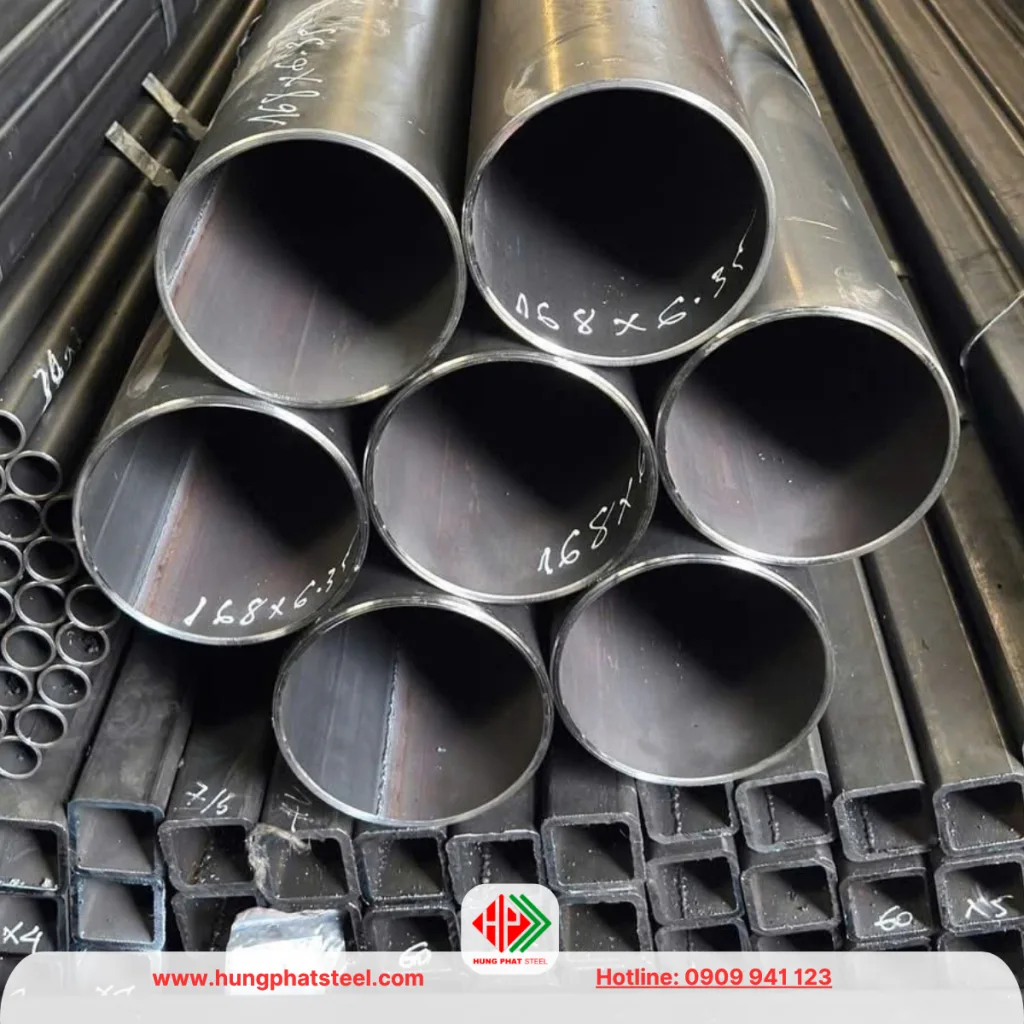 Ống thép hàn đen phi 168 x 6.35mm