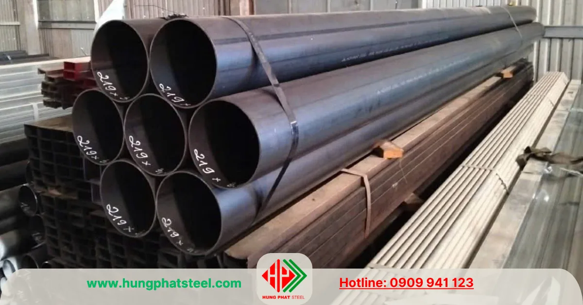 Ống thép hàn đen phi 219 x 3.96mm
