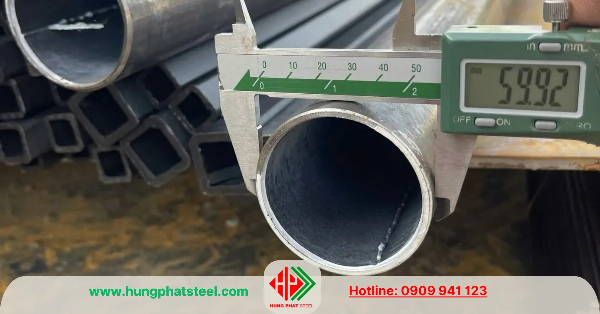 Ống thép hàn đen phi 60 (OD 59.9mm)