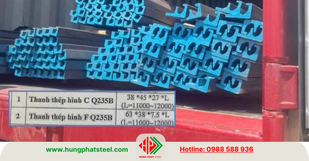 Thép ray định hình C, F