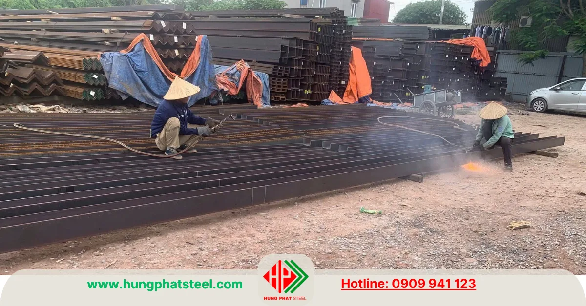 Cắt thép hình H200 theo yêu cầu