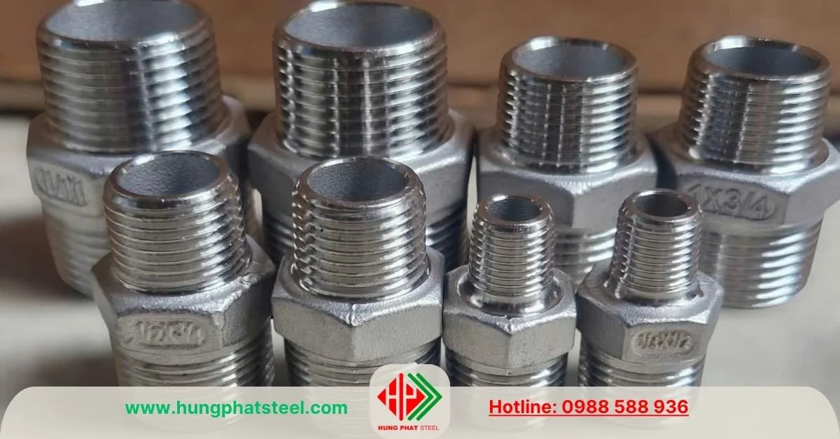 Kép 2 đầu ren inox