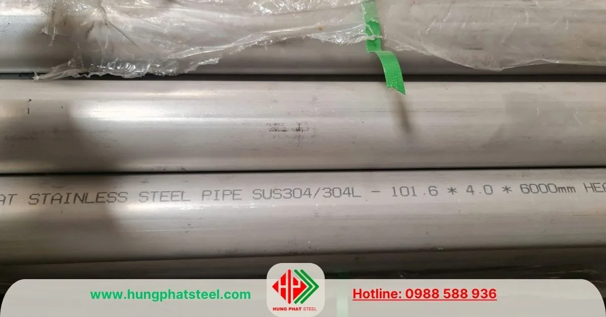 Ống inox 304 công nghiệp phi 101 - DN90