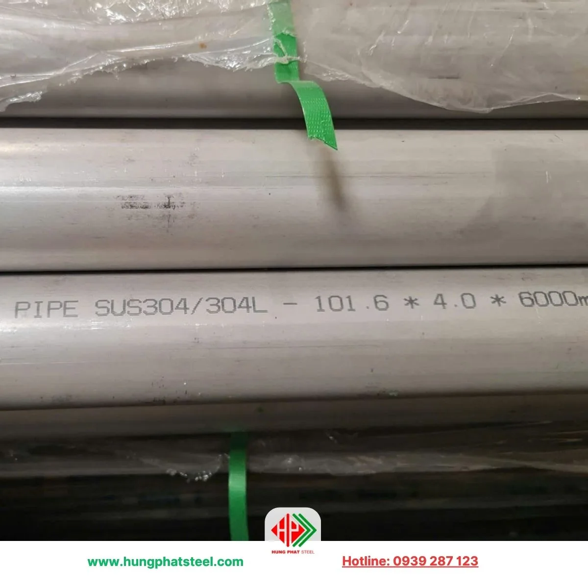 Ống inox 304 công nghiệp phi 101 - DN90
