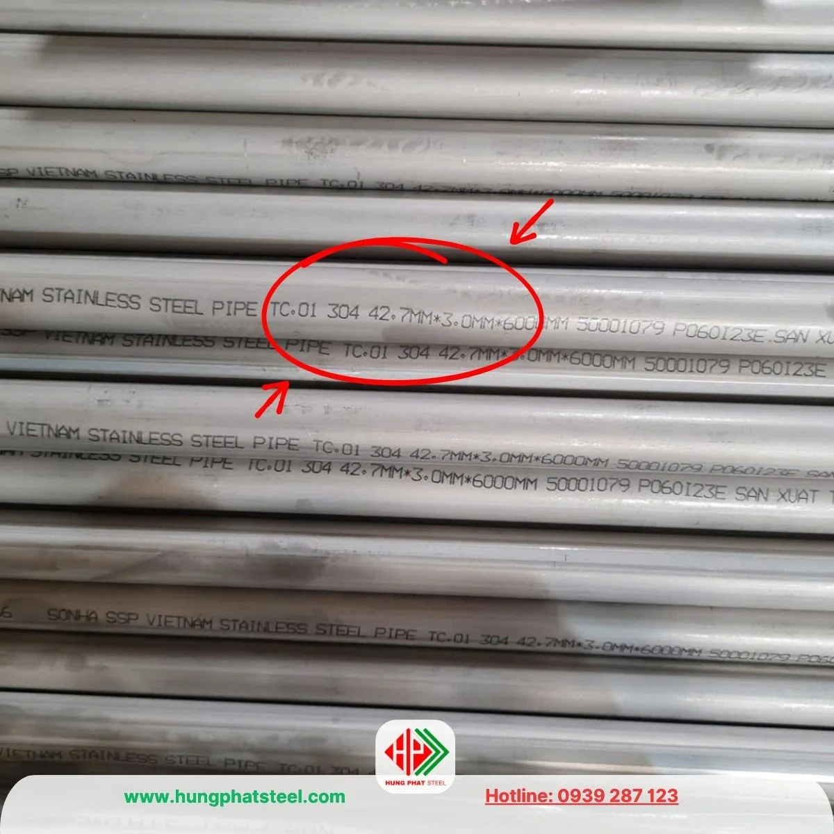 Ống inox 304 công nghiệp phi 42