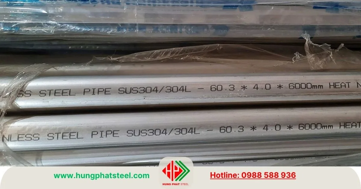 Ống inox 304 công nghiệp phi 60 (OD 60.3mm)