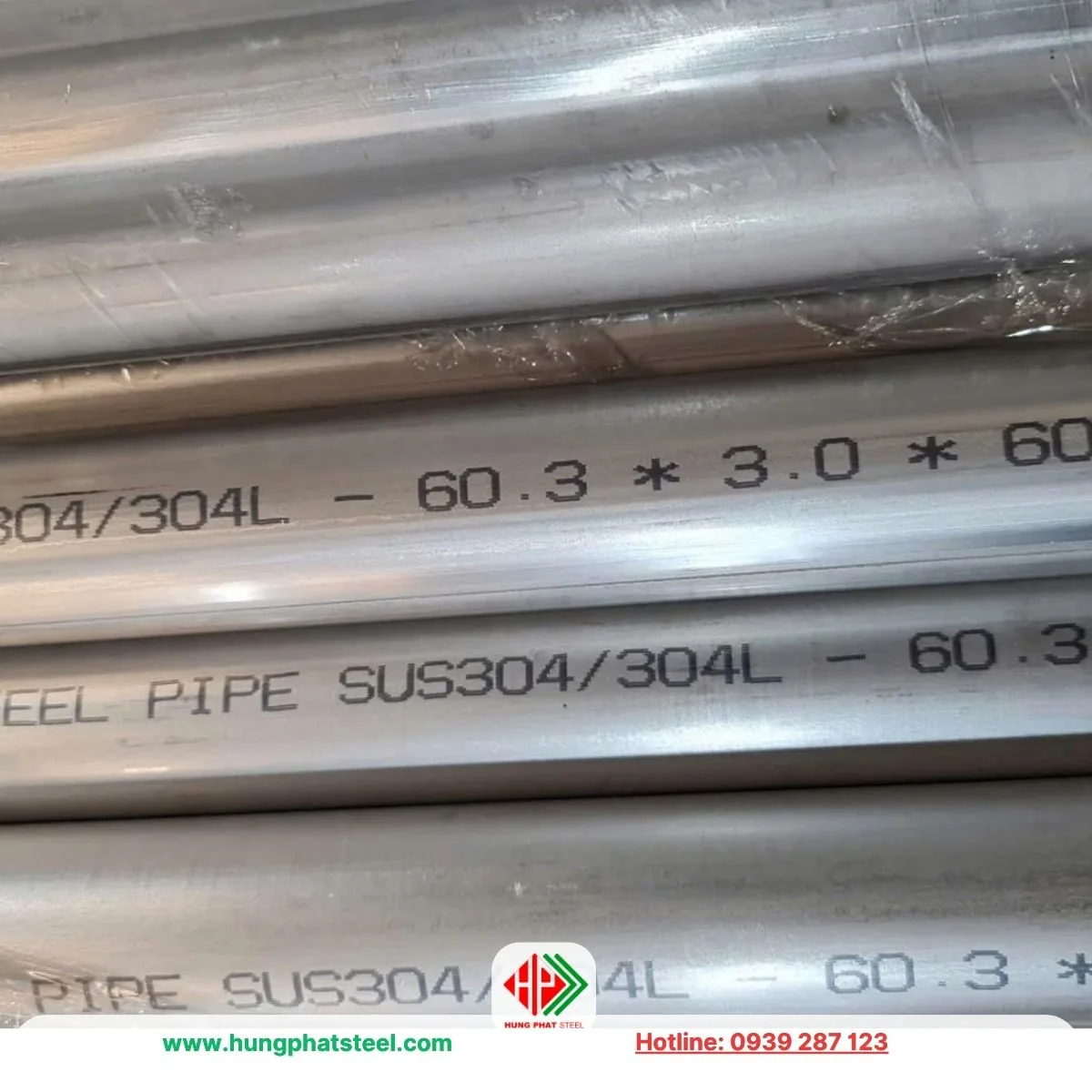 Ống inox 304 công nghiệp phi 60 (OD 60.3mm)
