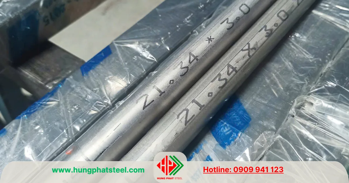 Ống inox 304 phi 21 x 3ly