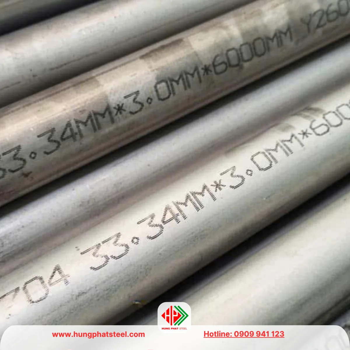 Ống inox 304 phi 34 x 3ly