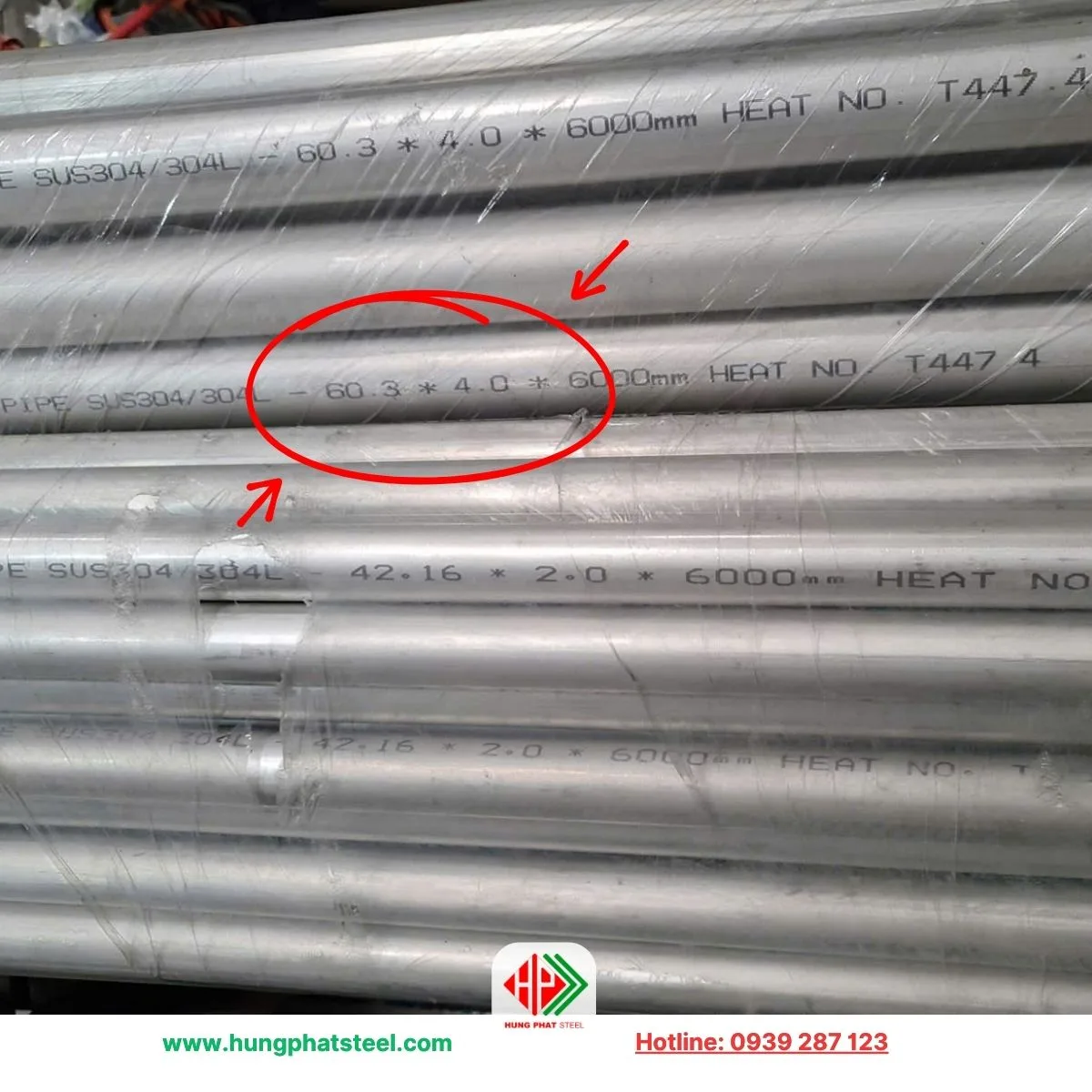 Ống inox 304 phi 60 (OD60.3mm) - ống hàn công nghiệp