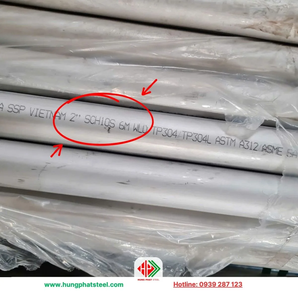 Ống inox 304 phi 60 (OD60.3mm) - ống hàn công nghiệp