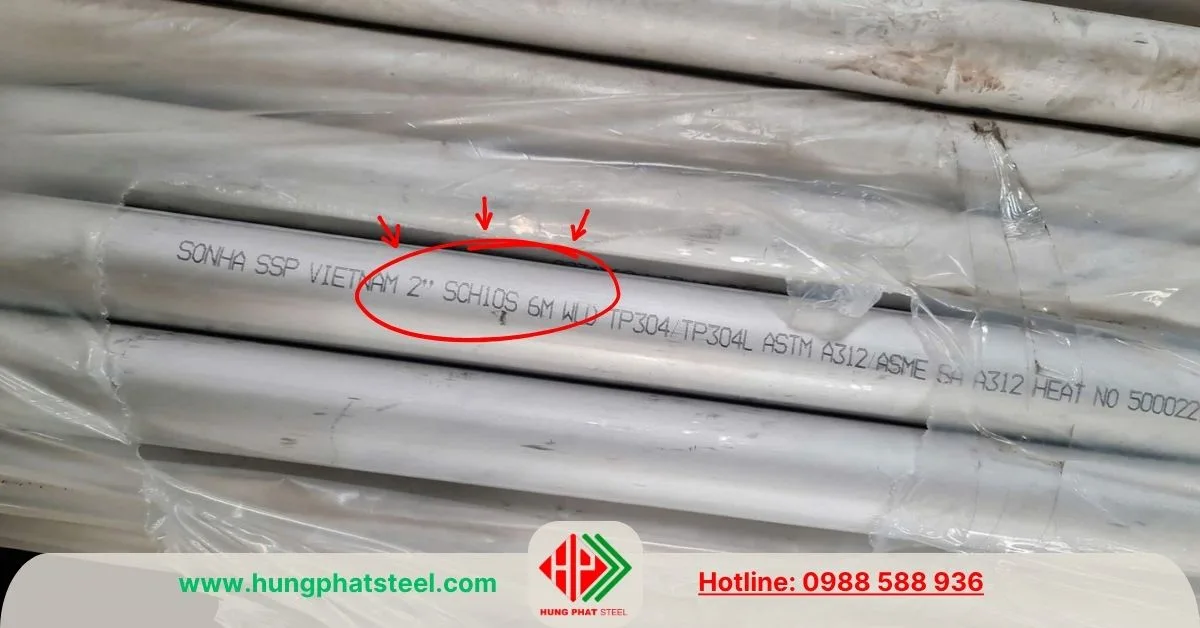 Ống inox 304 phi 60 (OD60.3mm) - ống hàn công nghiệp
