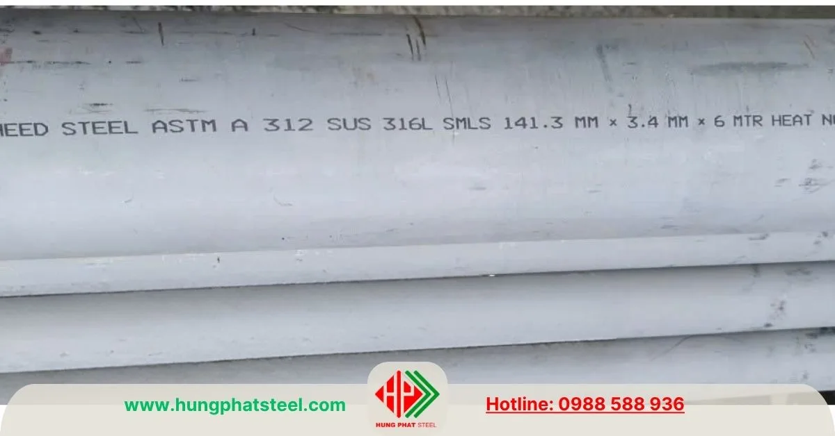 Ống inox 316 phi 141 DN125 (OD141.3mm)