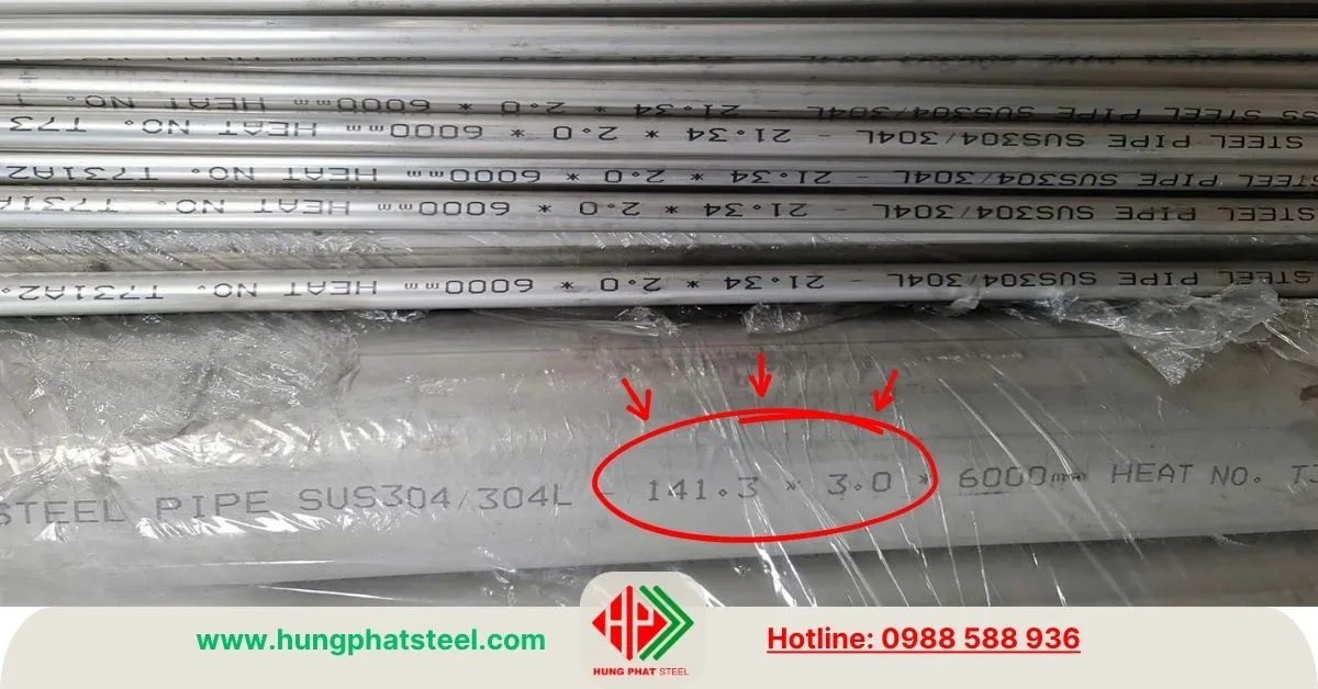 Ống inox công nghiệp phi 141 (141.3mm)
