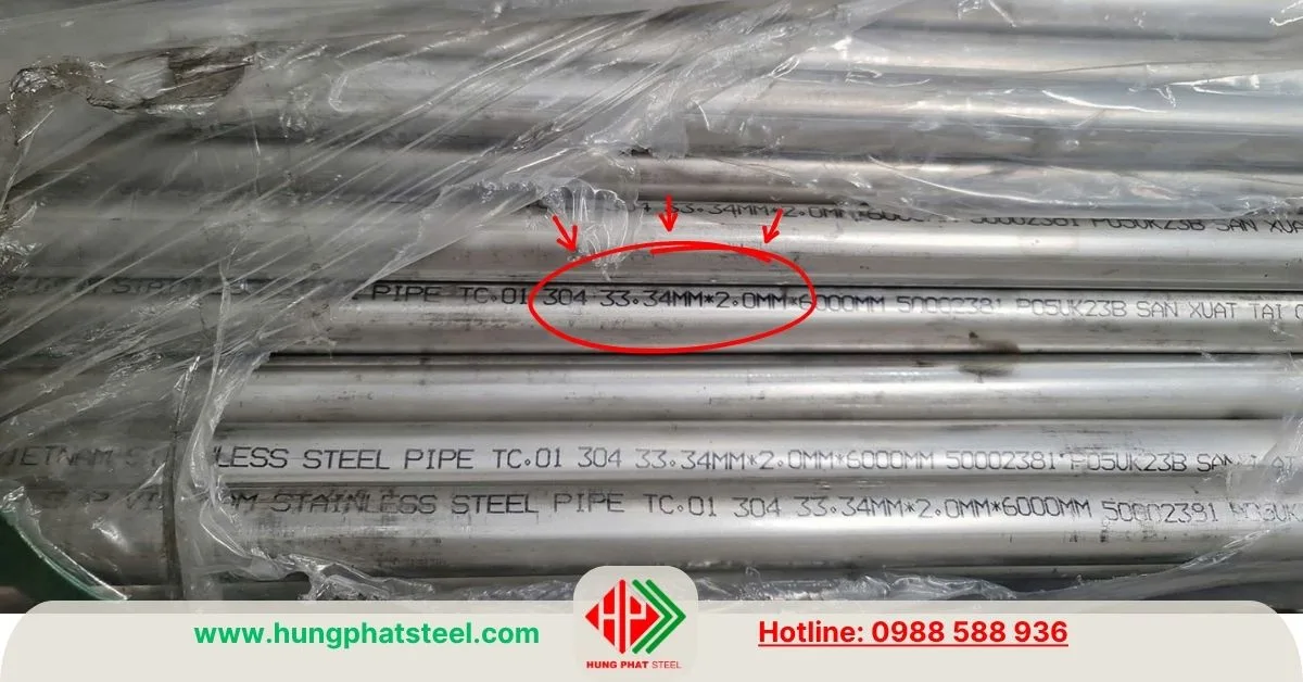 Ống inox công nghiệp phi 34 (OD 33.4mm)