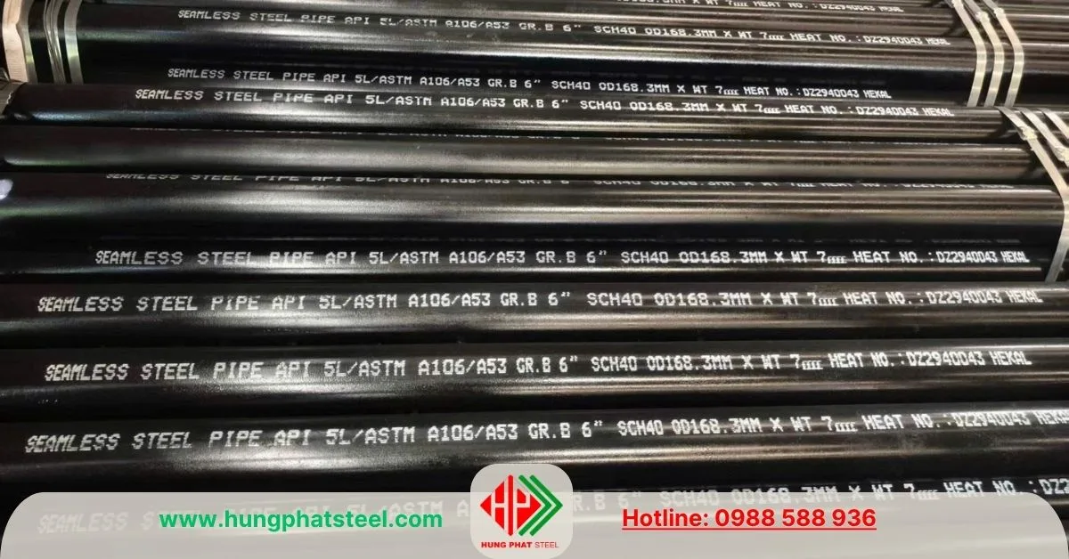 Ống thép đúc phi 168 (DN150) -6inch