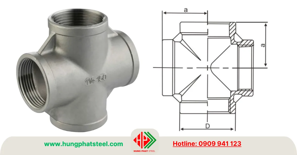 Quy cách chữ thập ren inox