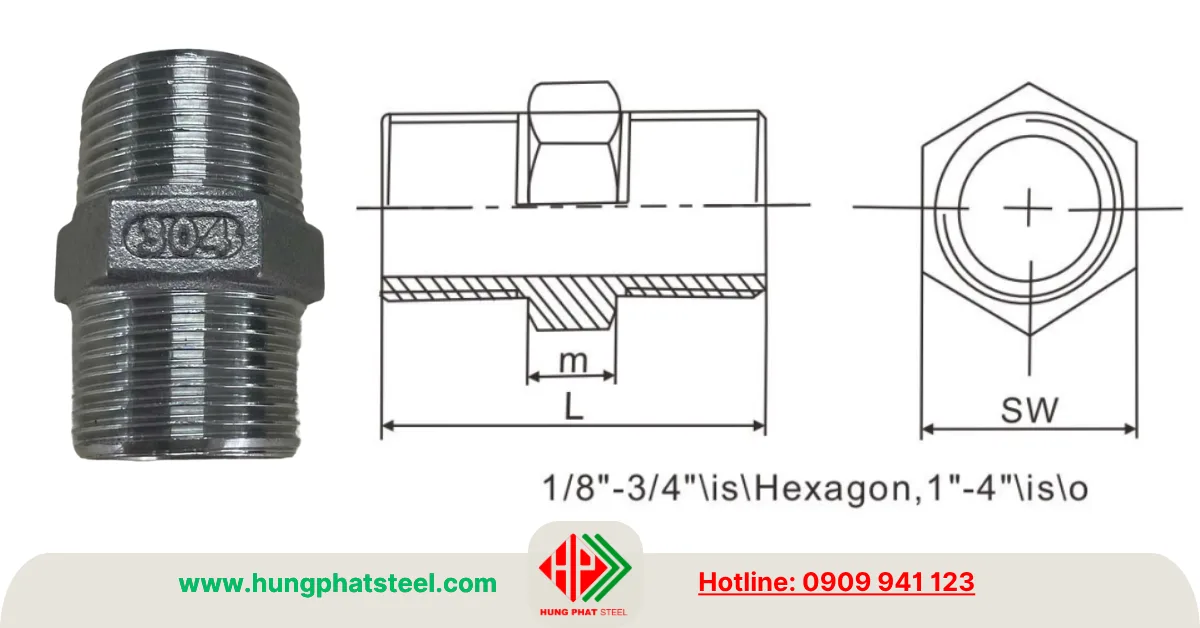 Quy cách kép inox (kép đều)
