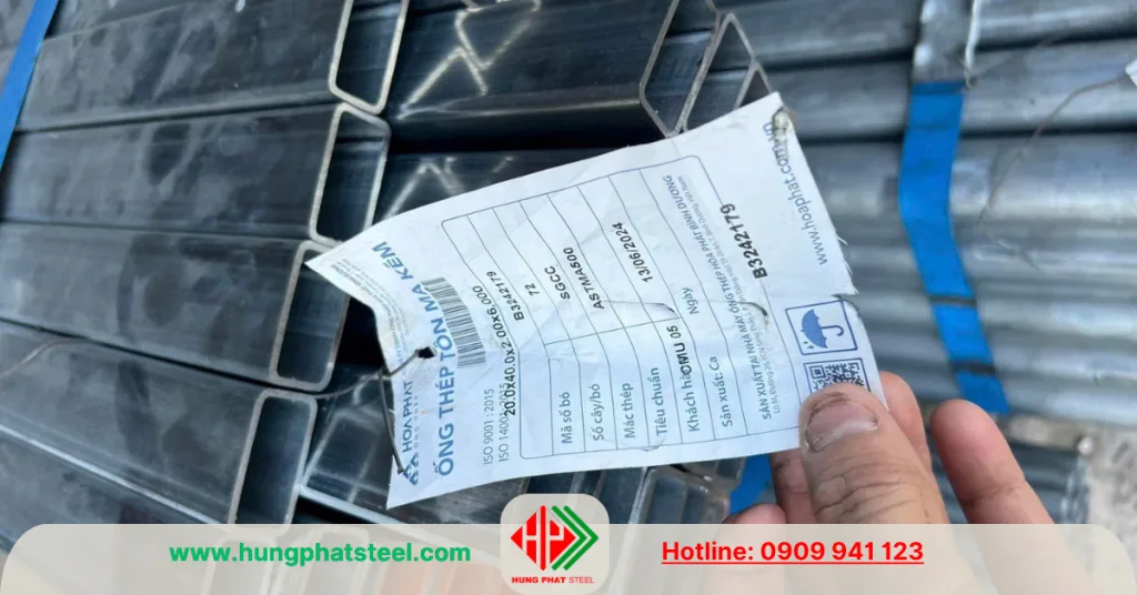 Thép hộp mạ kẽm 20x40 (hàng Hòa Phát)