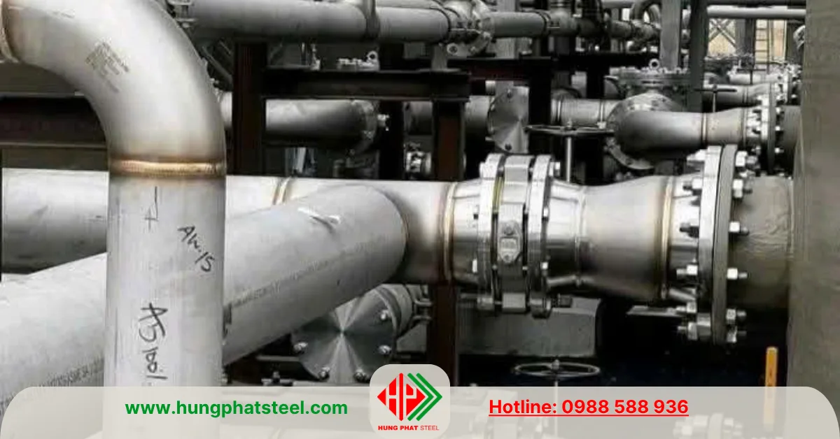 Ứng dụng bầu giảm hàn inox