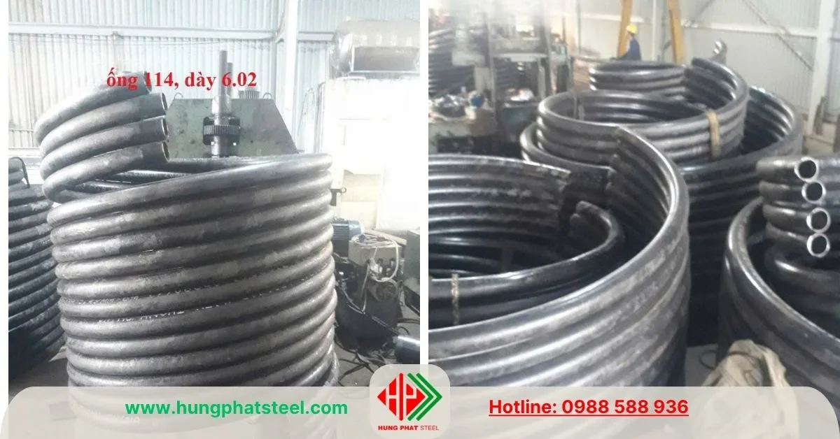 Uốn ống thép đúc phi 114 (DN100) theo yêu cầu