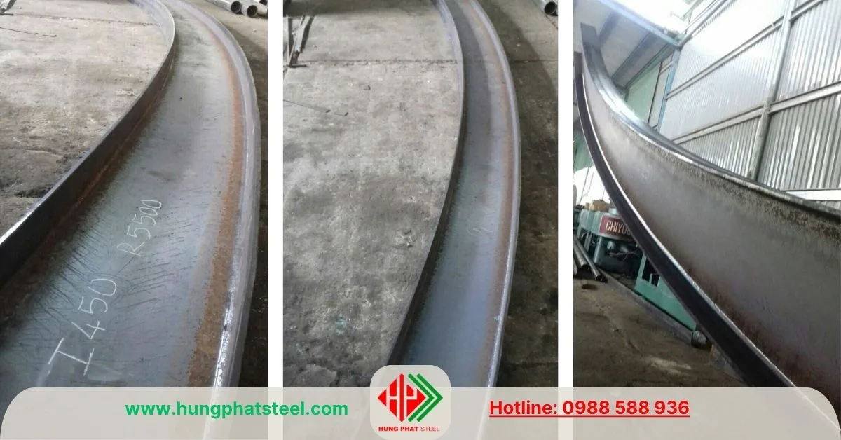 Uốn thép hình I450 theo yêu cầu
