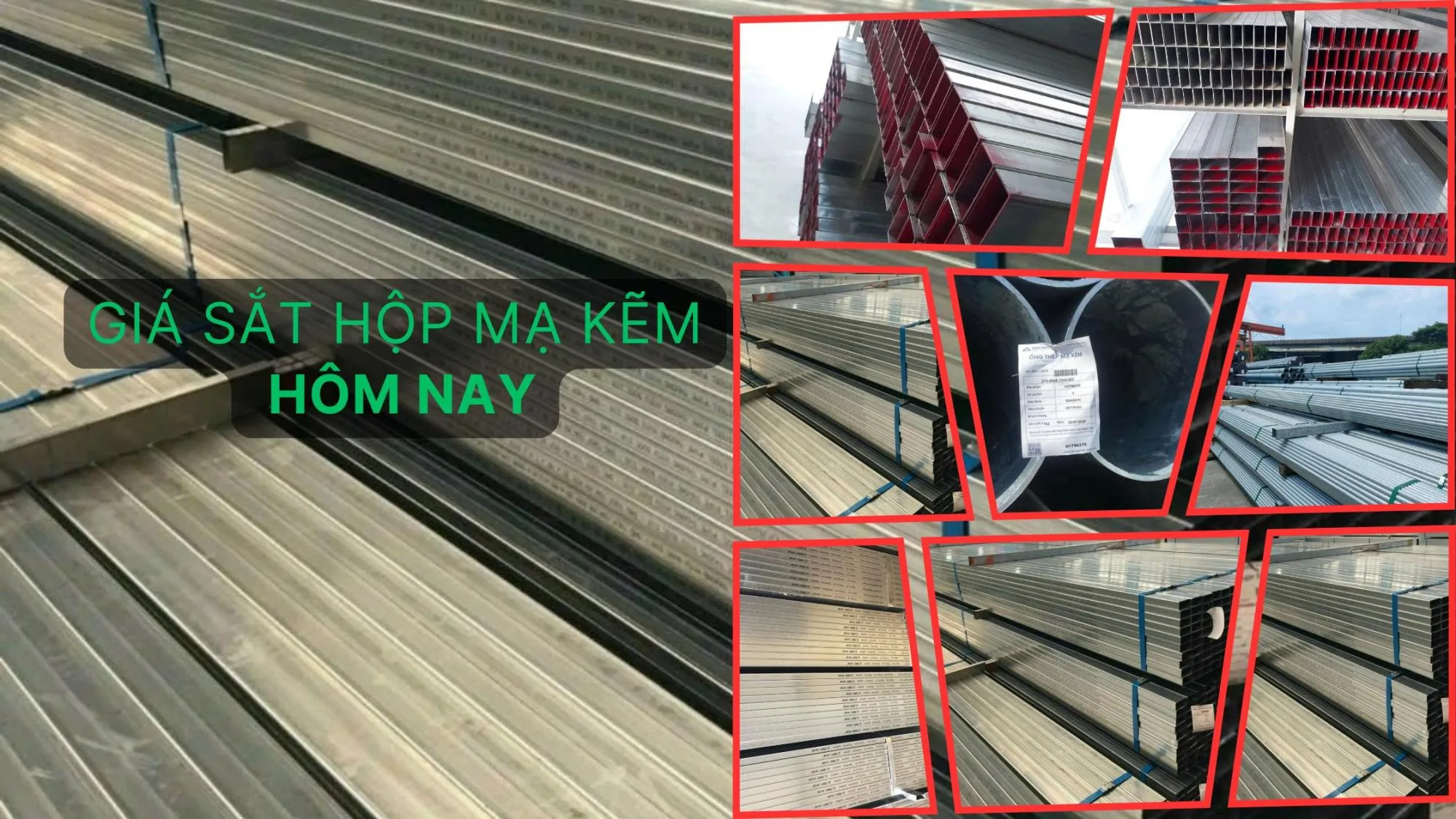 Giá sắt hộp mạ kẽm 40×80 hôm nay
