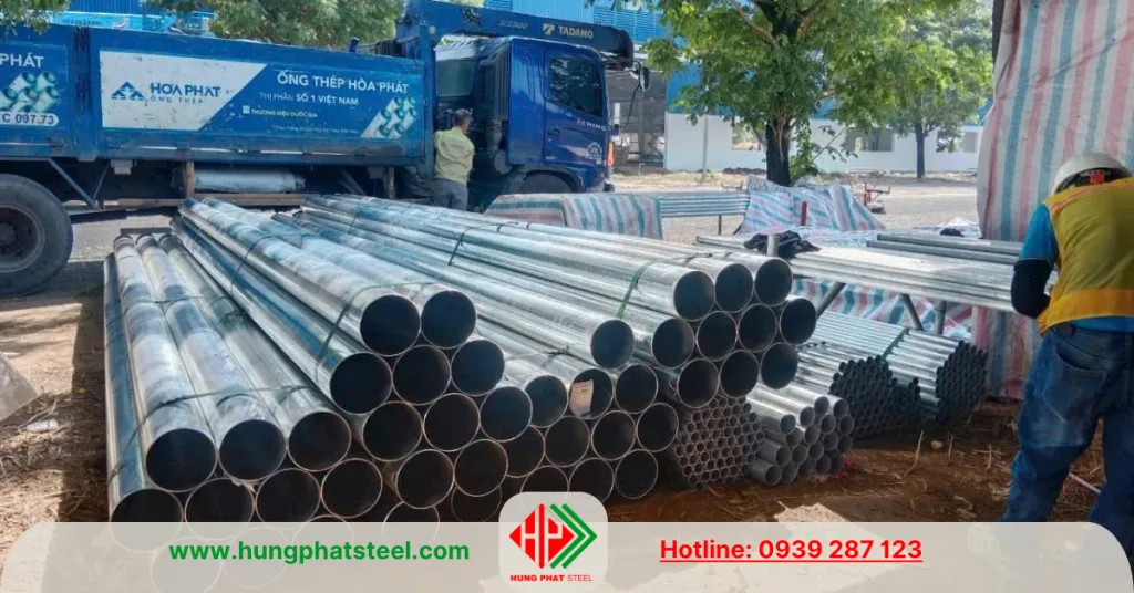 Ống thép mạ kẽm 168 Hòa Phát