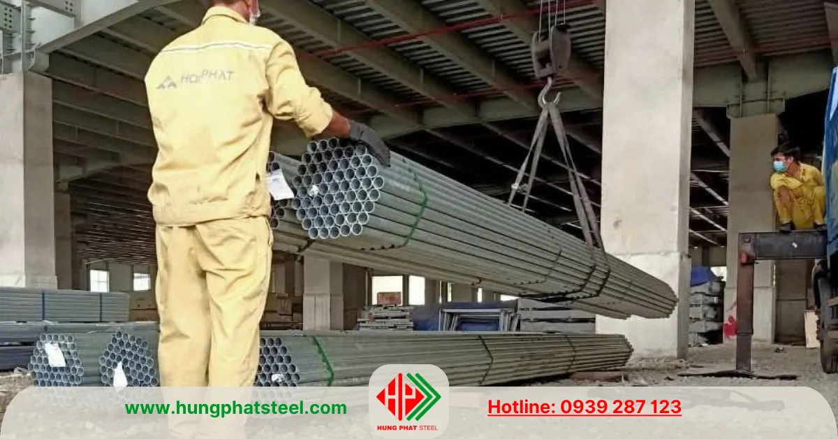 Ống thép mạ kẽm nhúng nóng phi 42