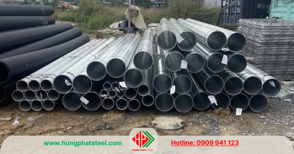 Ống thép mạ kẽm phi 325 (hàng Hòa Phát