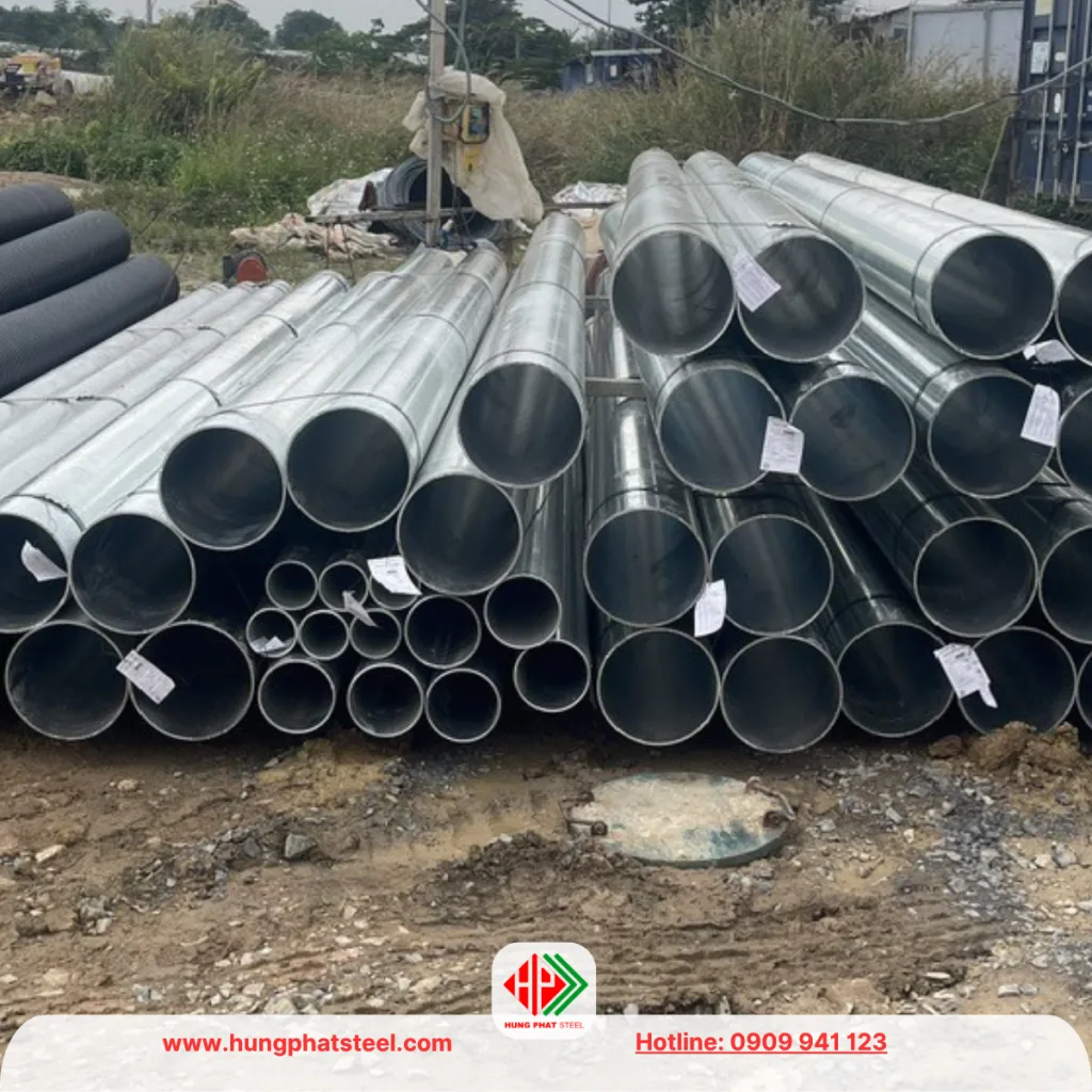 Ống thép mạ kẽm phi 325 (hàng Hòa Phát