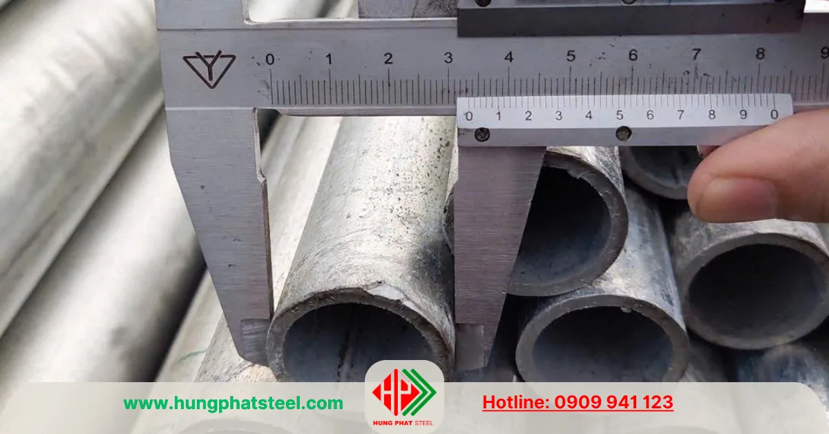 Ống thép mạ kẽm phi 34