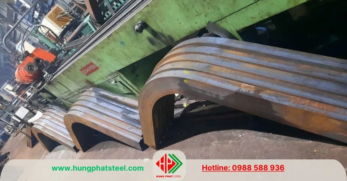 Thép hình U150 được gia công uốn cong theo yêu cầu