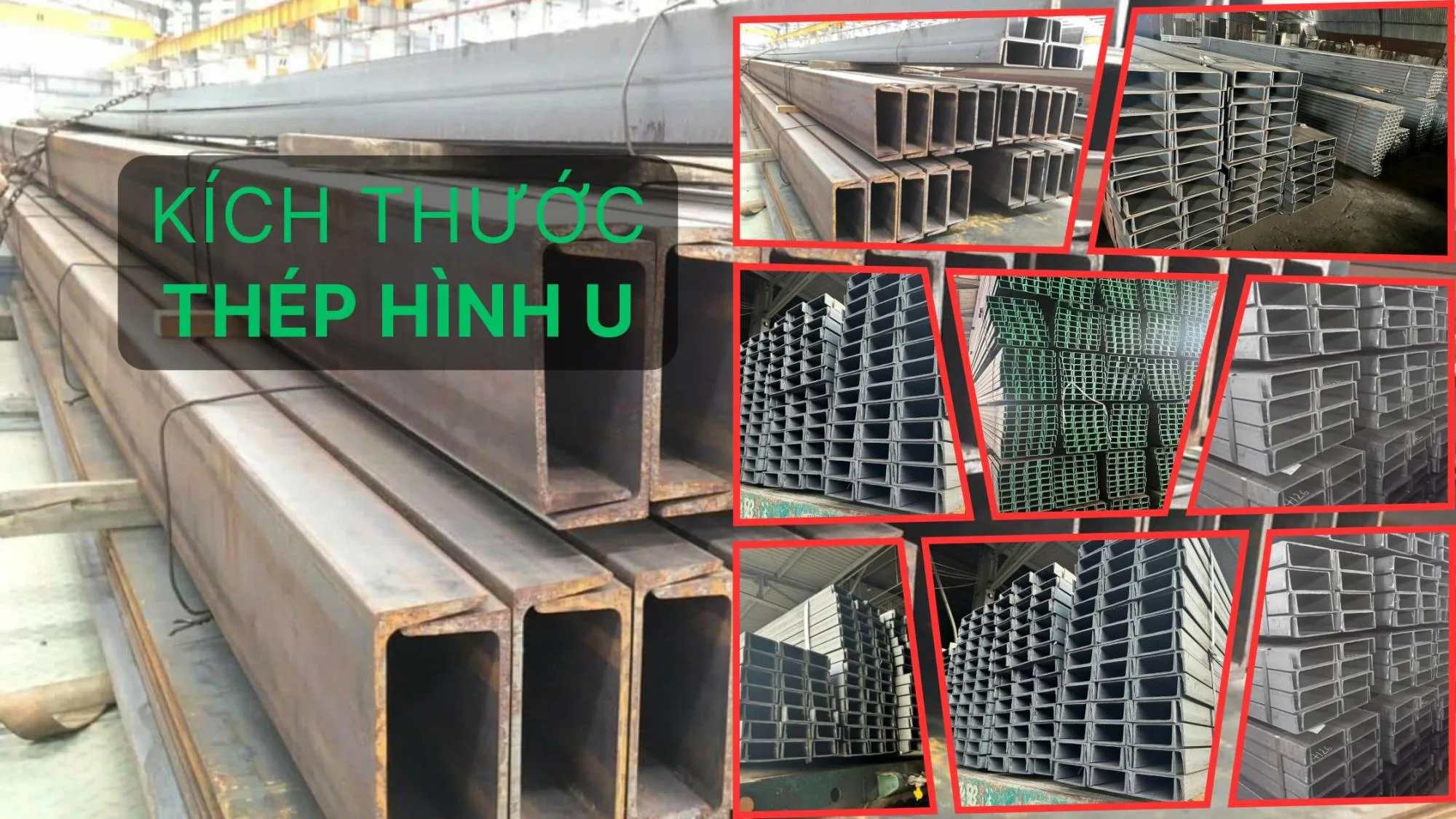 Kích Thước Thép Hình U từ U50-U400