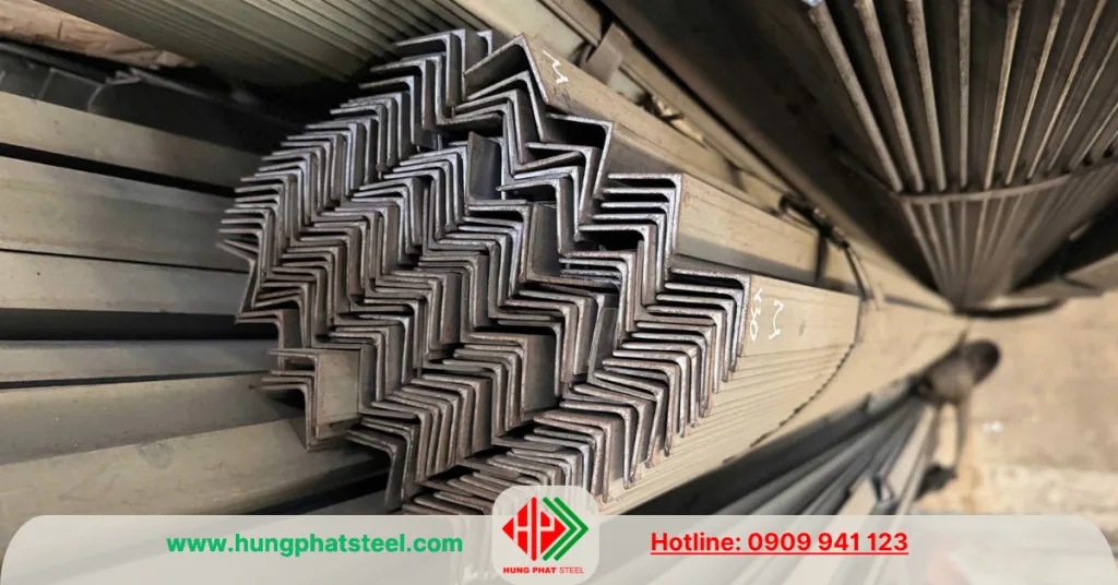 Hình thép hình V30 tại kho Thép Hùng Phát
