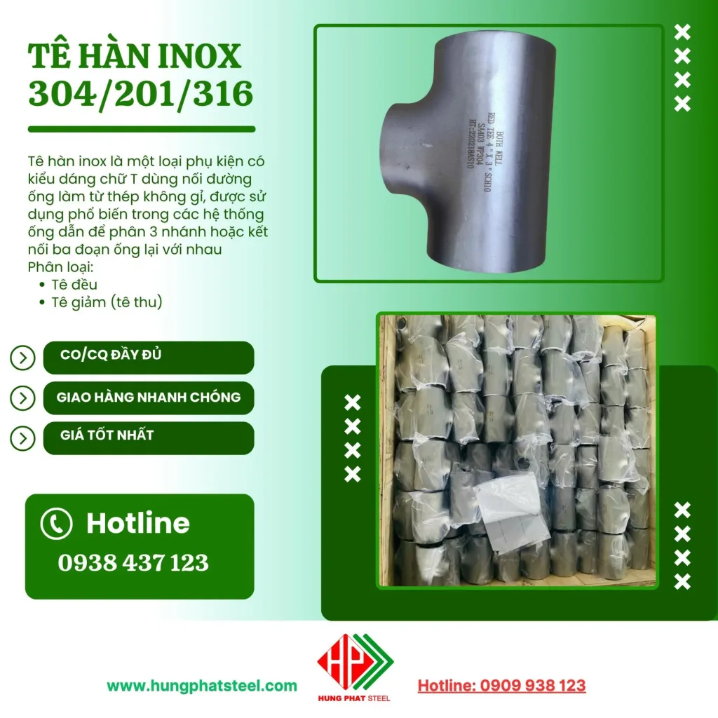 Tê hàn inox