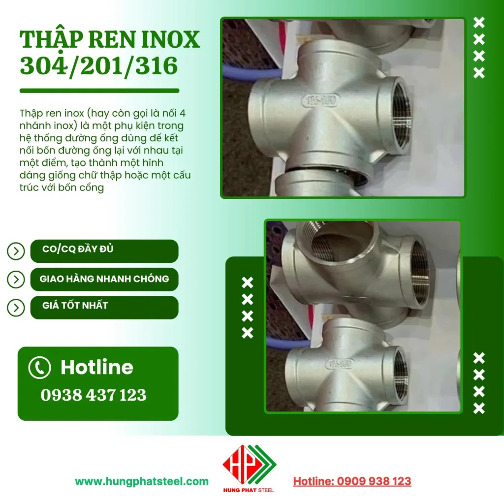 Thập ren inox