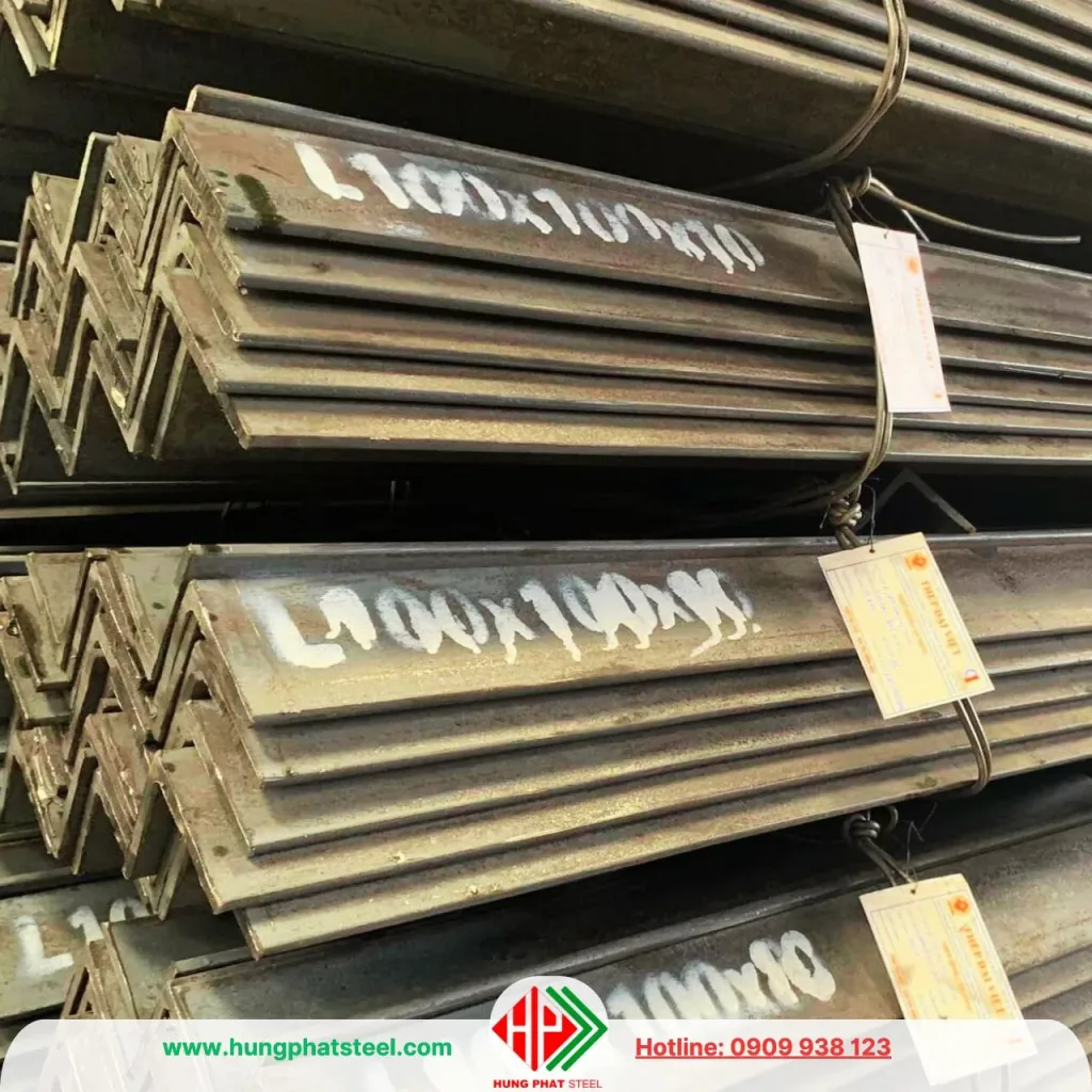 Thép hình V100x100 (Sắt V100 dày 7ly, 8ly, 9ly, 10ly, 12ly....)