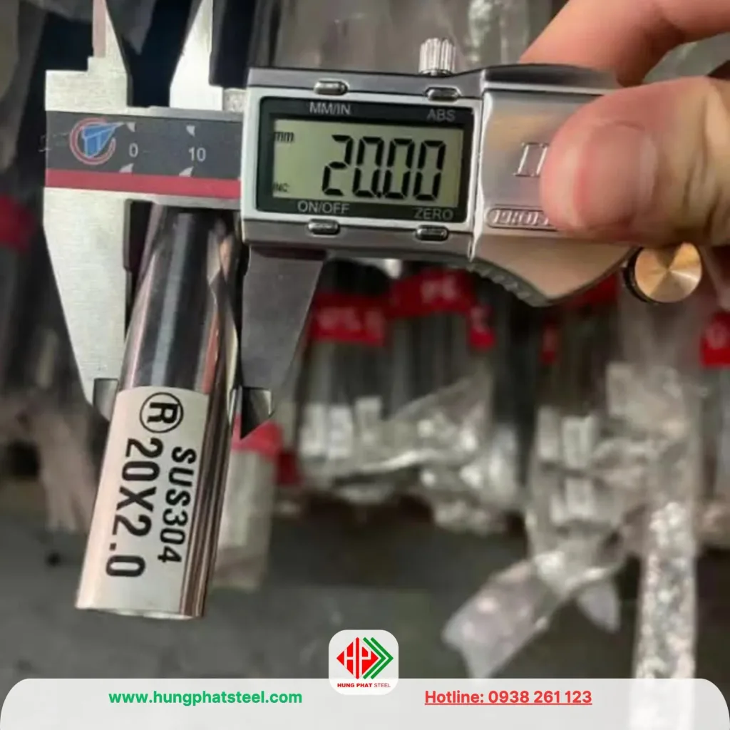 Ống inox 304 phi 20